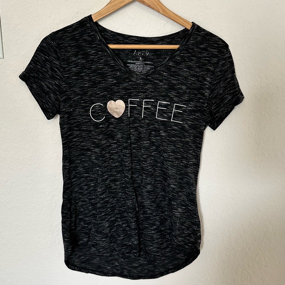 Small Women’s V-neck Coffee T-Shirt